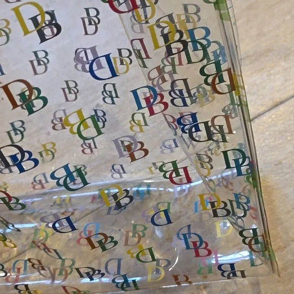 Dooney & Bourke Multi-Colored Signature Mini Clear Vinyl Lunch Bag/Tote - Picture 8 of 9
